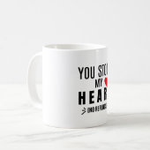 Cute Red Heart Mug – Romantic Love Design コーヒーマグカップ (正面左)