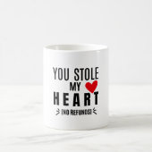 Cute Red Heart Mug – Romantic Love Design コーヒーマグカップ (中央)