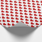 Cute Red Hearts Pattern ラッピングペーパー (角)