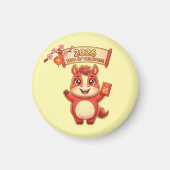 Cute Red Horse 2026 Year Of Te Horse マグネット (正面)