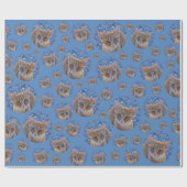 Cute red kitten - cat pattern ラッピングペーパー (フラット)