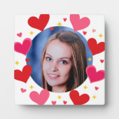Cute Red Love Hearts Custom Photo Personalized フォトプラーク (正面)