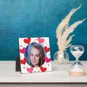 Cute Red Love Hearts Custom Photo Personalized フォトプラーク (インサイチュ)