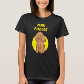 Cute Red Miniature Poodle Tシャツ (正面)