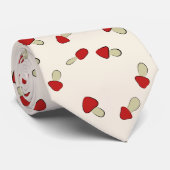 Cute Red Mushroom Fungi Pattern Neck Tie ネクタイ (ロール)