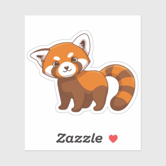 Cute Red Panda シール (シート)