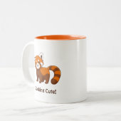 Cute Red Panda ツートーンマグカップ (正面左)