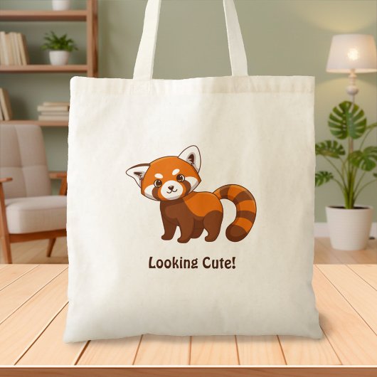 Cute Red Panda トートバッグ