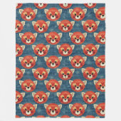 Cute Red Panda フリースブランケット (正面)
