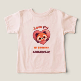 Cute Red Panda - 1st Birthday Girl