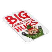 Cute red panda big Christmas hugs magnet マグネット (右側)