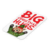 Cute red panda big Christmas hugs magnet マグネット (左側)