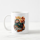 Cute Red Panda Chill Mode Mug コーヒーマグカップ (左)