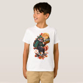 Cute Red Panda Chill Mode Skater Kids T-Shirt Tシャツ (正面フル)