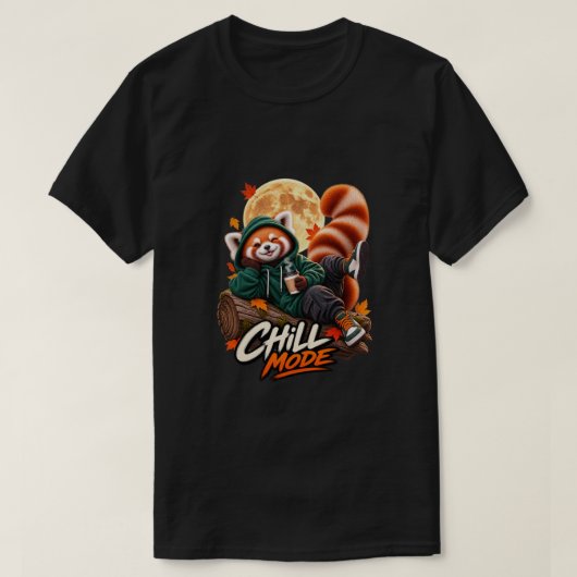 Cute Red Panda Chill Mode Tシャツ (デザイン正面)