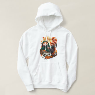 Cute Red Panda Chill Mode White Hoodie パーカ