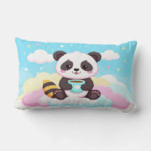 Cute Red Panda Coffee Mug & Pillow - Happy Kawaii  ランバークッション (裏面)