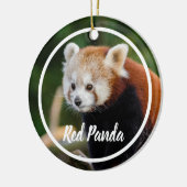 Cute Red Panda Frame セラミックオーナメント (左)