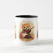 Cute Red Panda Guitar Mug – Music Lover Gift マグカップ (中央)