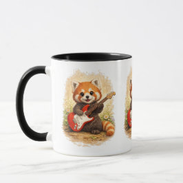 Cute Red Panda Guitar Mug – Music Lover Gift マグカップ