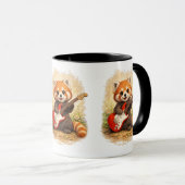 Cute Red Panda Guitar Mug – Music Lover Gift マグカップ (正面右)