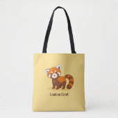 Cute Red Panda on Yellow トートバッグ (正面)