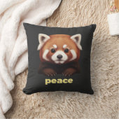 Cute Red Panda "Peace" Illustration for Kids & Nur クッション (ブランケット)