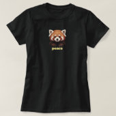 Cute Red Panda "Peace" Illustration for Kids & Nur Tシャツ (デザイン正面)