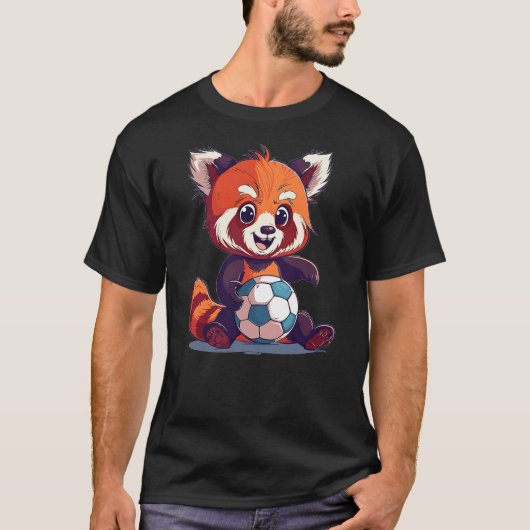 Cute Red Panda Soccer Tシャツ (正面)