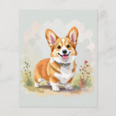 Cute Red Pembroke Welsh Corgi Dog (裏面)