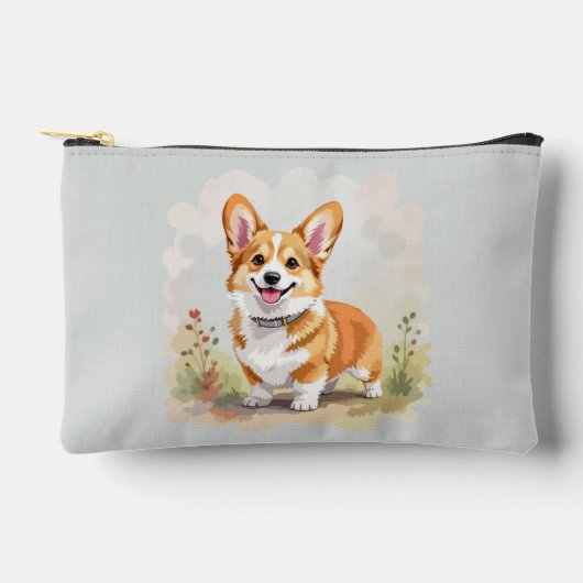 Cute Red Pembroke Welsh Corgi Dog アクセサリーポーチ (正面)