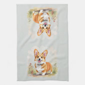 Cute Red Pembroke Welsh Corgi Dog キッチンタオル (縦)