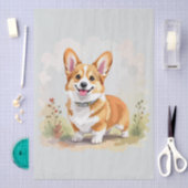 Cute Red Pembroke Welsh Corgi Dog 薄葉紙 (クラフト)