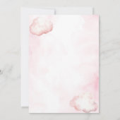 Cute Red Pink Hearths Valentine 1st Birthday  招待状 (裏面)