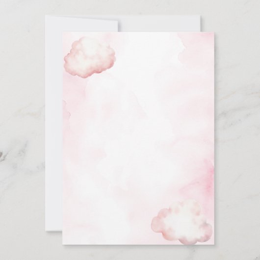 Cute Red Pink Hearths Valentine 1st Birthday  招待状 (裏面)