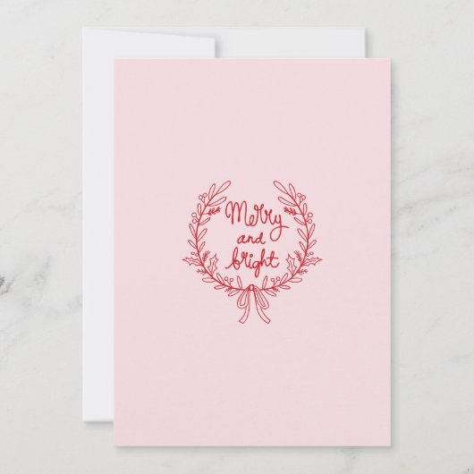 Cute red quirky christmas  party doodle  招待状 (裏面)