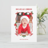 Cute Red Ribbons and Bows 1 Photo シーズンカード (スタンド正面)