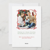 Cute Red Ribbons and Bows 1 Photo シーズンカード (裏面)