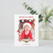 Cute Red Ribbons and Bows 1 Photo シーズンポストカード (スタンド正面)