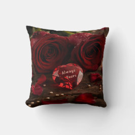 Cute Red Rose Romantic Valentine Decorative クッション