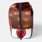 Cute Red Rose Valentine Aesthetic Cosmetic Travel  ドップキット (右)