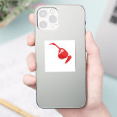 Cute Red sun glass for him\watercolor シール (スマートフォン)