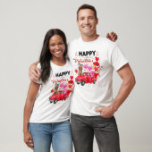 Cute Red Truck Cavapoo Valentines Day Costume Boy Tシャツ (ユニセックス)