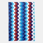 Cute Red White Blue Chevrons Kitchen Towel キッチンタオル (縦)