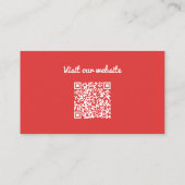 Cute Red Winter Elf QR Code 名刺 (裏面)