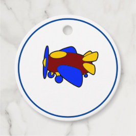 Cute Red Yellow Blue Airplane Cartoon for Kids フェイバータグ