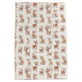 Cute Reindeer ミディアムペーパーバッグ (裏面)