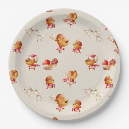 Cute Reindeer Christmas  ペーパープレート