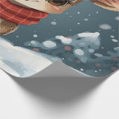 Cute reindeer christmas ラッピングペーパー (角)