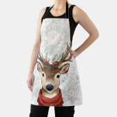 Cute Reindeer Christmas Apron For Winter Festive エプロン (インサイチュ)